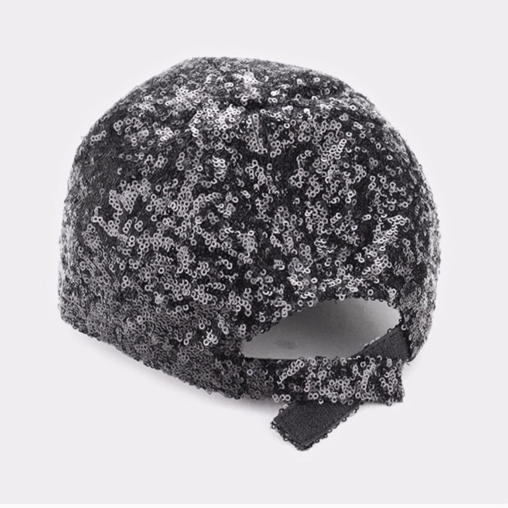 Dark Gray Sequins Cap - image 2